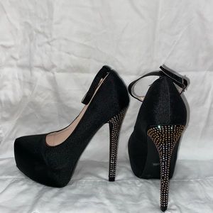 Rhinestone pumps